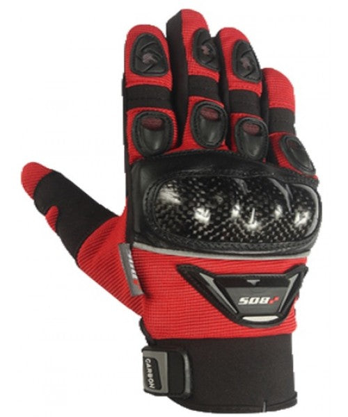 Motorrad handschuhe schwarz-rot